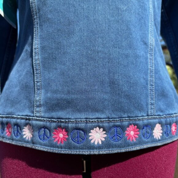 WOMENS LEE RIDER EMBROIDERED DENIM JACKET - Picture 7 of 8